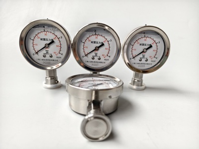卫生型隔膜卡盘25mm隔膜压力表 &nbsp;上润仪表